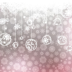 Image showing Christmas background with snowflakes. EPS 8