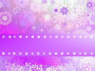 Image showing Christmas background with white snowflakes. EPS 8