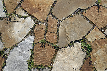 Image showing Stone paving texture