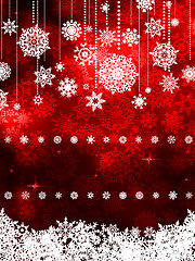 Image showing Red shiny Christmas background. EPS 8