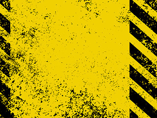Image showing A grungy and worn hazard stripes texture. EPS 8