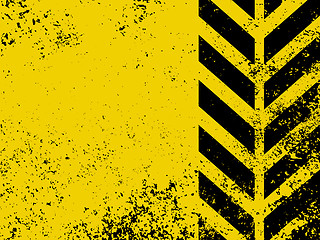 Image showing A grungy and worn hazard stripes texture. EPS 8