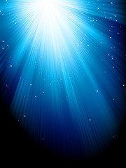 Image showing Stars on blue striped background. EPS 8