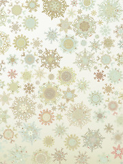 Image showing Template Retro Snowflakes background. EPS 8