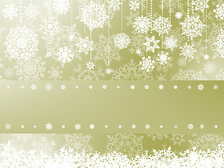 Image showing Elegant christmas background with snowflake. EPS 8