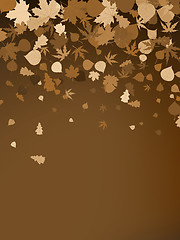 Image showing Brown autumnal design template. EPS 8