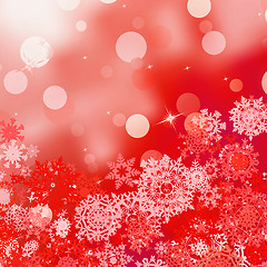 Image showing Festive red Christmas with bokeh lights. EPS 8