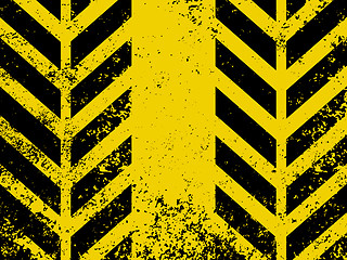 Image showing A grungy and worn hazard stripes texture. EPS 8