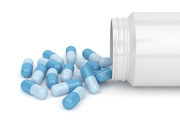Image showing Blue capsules