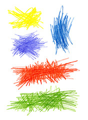 Image showing Abstract color hand drawn design elements