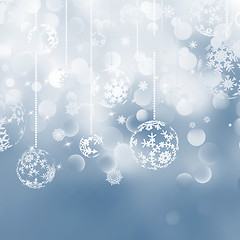 Image showing Christmas bokeh background with baubles. EPS 8