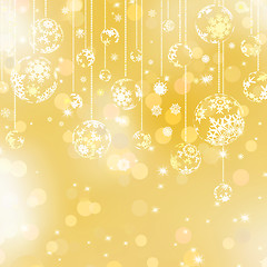 Image showing Golden christmas background. EPS 8