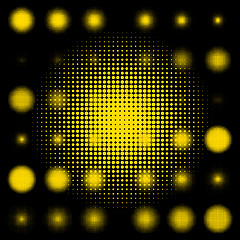 Image showing Set of spotted yellow halftone. EPS 8