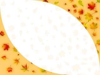 Image showing Colorful autumn leaves card. EPS 8