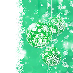 Image showing Christmas bokeh background with baubles. EPS 8