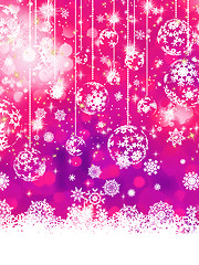 Image showing Purple Christmas background. EPS 8