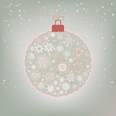 Image showing Beautiful Christmas ball card. EPS 8