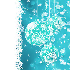Image showing Christmas bokeh background with baubles. EPS 8
