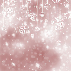 Image showing Christmas ball on abstract light background. EPS 8