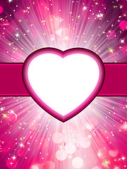 Image showing Valentine hearts pink. St.Valentine's Day. EPS 8