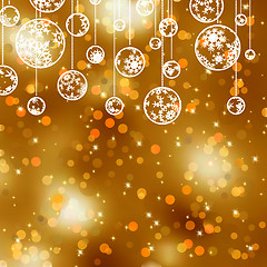 Image showing Elegant gold christmas background. EPS 8