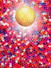 Image showing Colorful disco ball 3d illustration. EPS 8