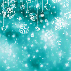 Image showing Elegant blue christmas background. EPS 8