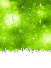 Image showing Green Christmas Background. EPS 8