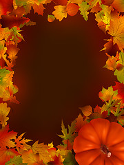 Image showing illustration of thanksgiving day background. EPS 8