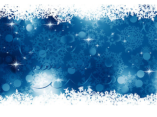 Image showing Blue Christmas Background. EPS 8