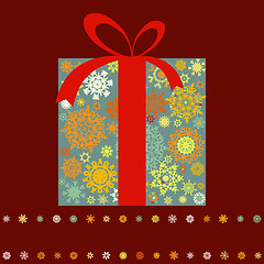 Image showing Christmas present box, multicolor. EPS 8
