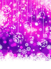 Image showing Purple Christmas background. EPS 8