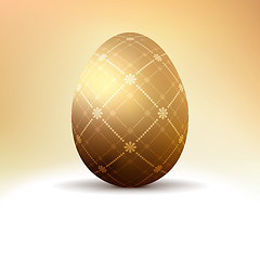 Image showing Golden egg with vintage pattern decoration. EPS 8