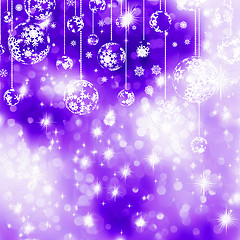 Image showing Elegant blue christmas background. EPS 8