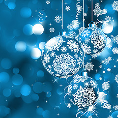 Image showing Christmas bokeh background with baubles. EPS 8?