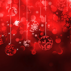 Image showing Christmas background with baubles. EPS 8