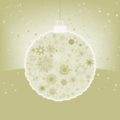 Image showing Elegant Christmas ball with greeting. EPS 8