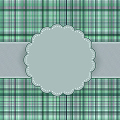 Image showing Wallace tartan vintage card background. EPS 8