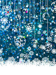 Image showing Blue Christmas background. EPS 8