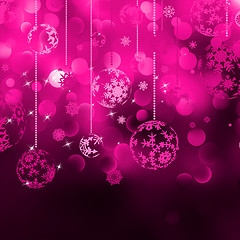 Image showing Christmas bokeh background with baubles. EPS 8