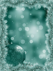 Image showing Elegant christmas snowflakes tree branches. EPS 8