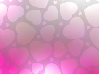 Image showing Valentine hearts pink. St.Valentine's day. EPS 8