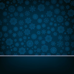 Image showing Blue christmas card Pattern on blue. EPS 8