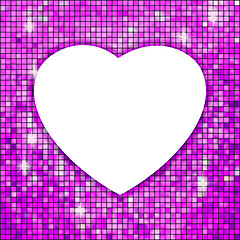 Image showing Purple frame in the shape of heart. EPS 8