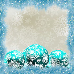 Image showing Christmas card with balls. EPS 8