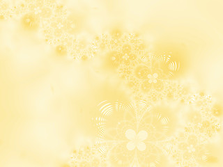 Image showing Yellow floral background