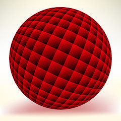 Image showing Red glossy sphere isolated on white. EPS 8