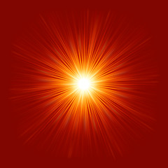 Image showing Star burst red and yellow fire. EPS 8