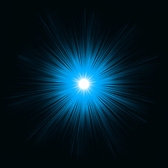 Image showing Blue color design with a burst. EPS 8