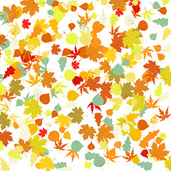 Image showing Pattern with autumn leafs. EPS 8